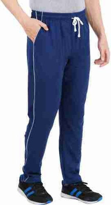 True Basket Solid Men Blue Track Pants