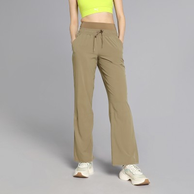 PUMA Solid Women Brown Track Pants