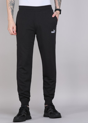 PUMA Solid Men Black Track Pants