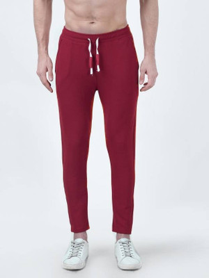 NAIMA ENTERPRISES Solid Men Red Track Pants