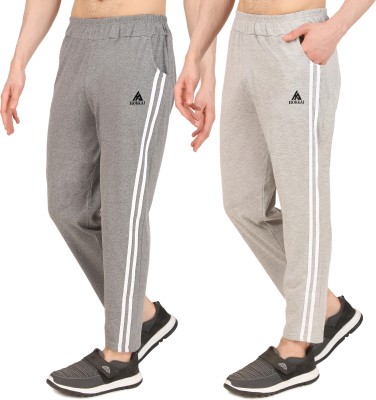 Clothina Solid Men Grey Track Pants