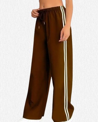 GORIYA Solid Women Brown Track Pants