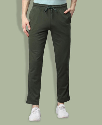 TT Solid Men Dark Green Track Pants