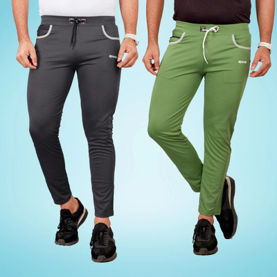 AXAY FASHION Solid Men Light Green, Grey Track Pants
