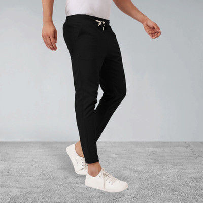 THE SARTHI FASHION WORLD Solid Men Black Track Pants