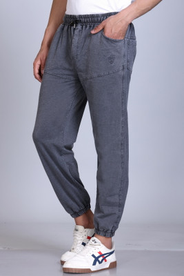 DeeFab Solid Men Grey Track Pants