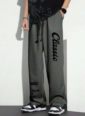 LOTHRIC Printed Men Grey Track Pants