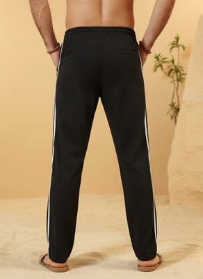 Dockstreet Solid, Striped Men White Track Pants