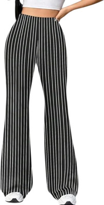 jalkhukadi Striped Women Black Track Pants