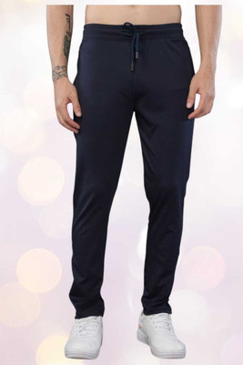 BREVITI Solid Men Dark Blue Track Pants