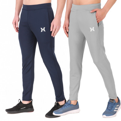 hiker's way Solid Men Blue, Grey Track Pants
