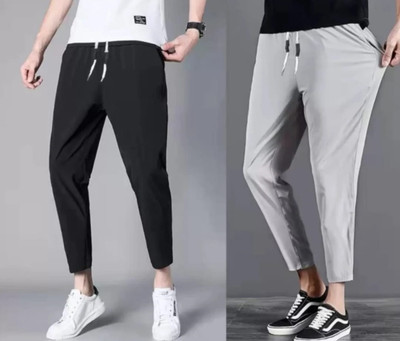 Helenter Solid Men Black Track Pants