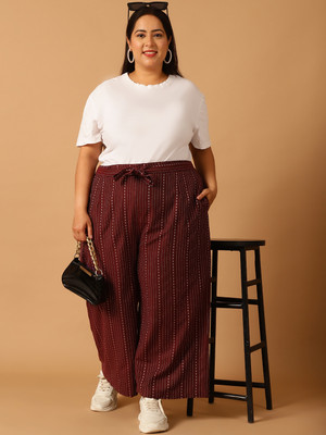Moms Maternity Striped Women Maroon Track Pants