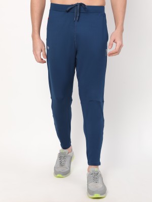 DIDA Solid Men Blue Track Pants