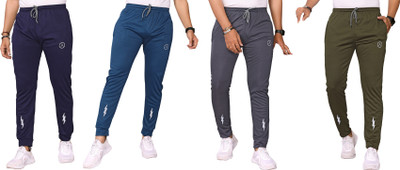 ANAND Self Design Men Multicolor Track Pants