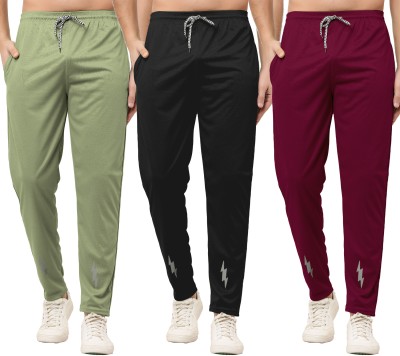 Suzaro Printed Men Black, Maroon, Green Track Pants