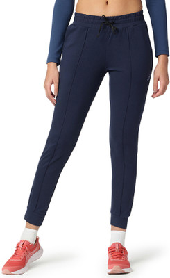 Asics Solid Women Blue Track Pants