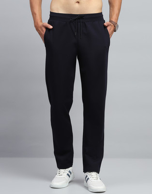 MONTE CARLO Solid Men Dark Blue Track Pants