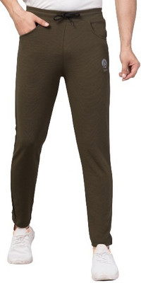 Aphe Fashion Solid Men Brown Track Pants