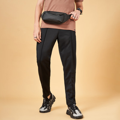 Street 808 by Pantaloons Solid Men Black Track Pants