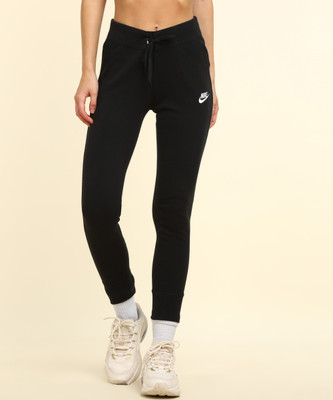 NIKE Self Design Women Black Track Pants