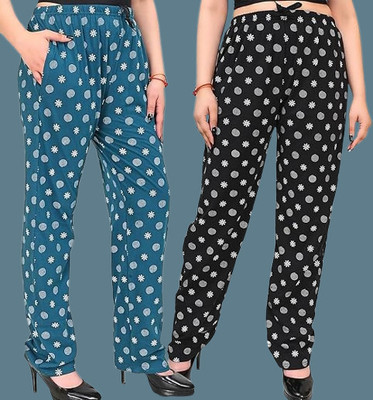 skwardrobe Printed Women Black, Green Track Pants