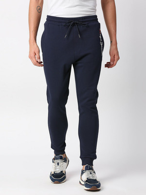 Pepe Jeans Self Design Men Blue Track Pants