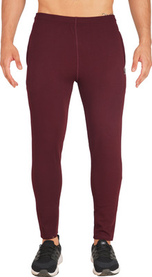 GOTO Solid Men Maroon Track Pants