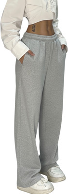 Dockstreet Solid Women Grey Track Pants