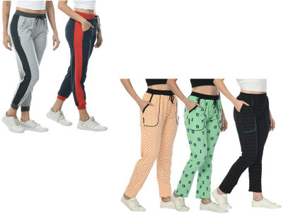 IndiWeaves Printed Women Multicolor Track Pants