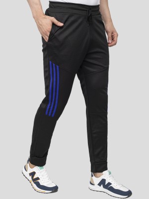 Zeffit Striped Men Blue Track Pants