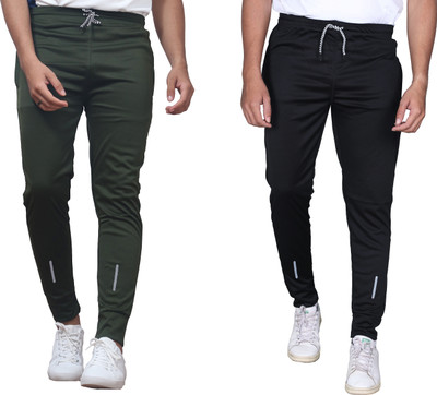 HouseOfCommon Striped Men Green, Black Track Pants