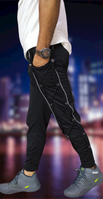 markview Solid Men Black Track Pants