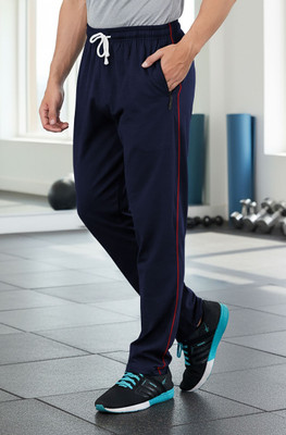 HouseOfCommon Solid Men Dark Blue Track Pants
