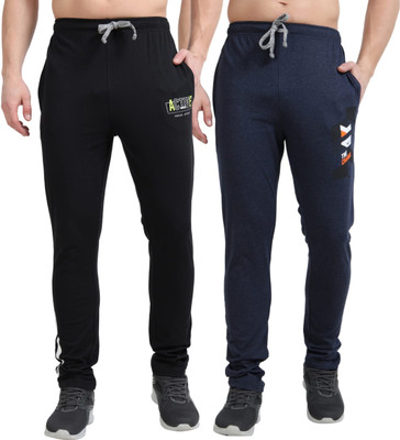 STAG & ZOE Printed Men Black, Blue Track Pants
