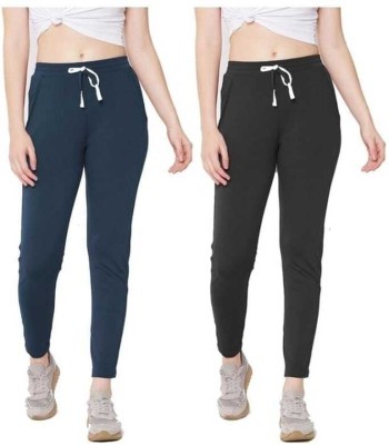 GHIDORAH Self Design Women Black, Dark Blue Track Pants