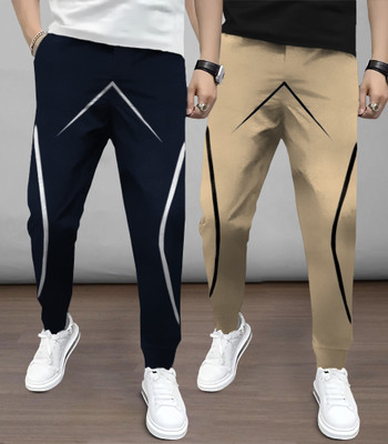 TRIPR Printed Men Blue, Beige Track Pants