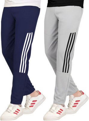 ICEPERA Striped Men Dark Blue, Grey Track Pants
