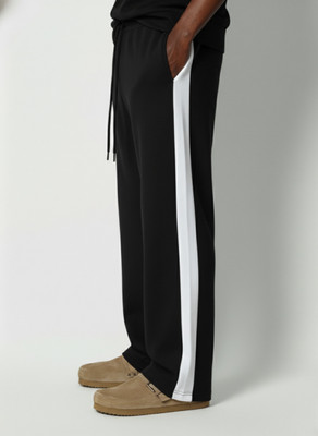 Dockstreet Striped Men Black Track Pants