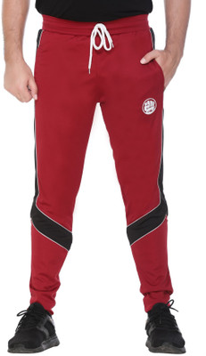Leebonee Striped Men Maroon Track Pants