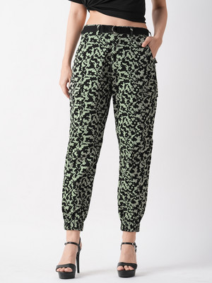 Globus Solid Women Green Track Pants