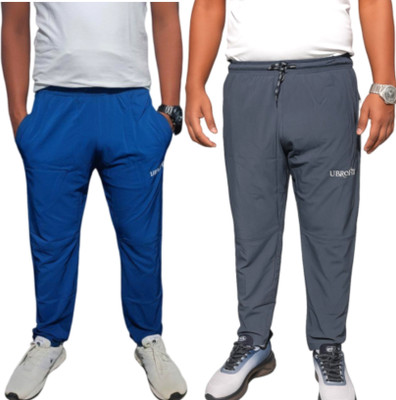 UBROFIT Solid Men Light Blue Track Pants