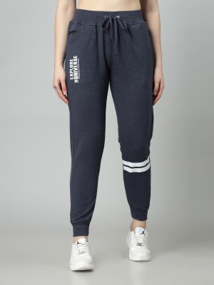 UZARUS Self Design Women Dark Blue Track Pants