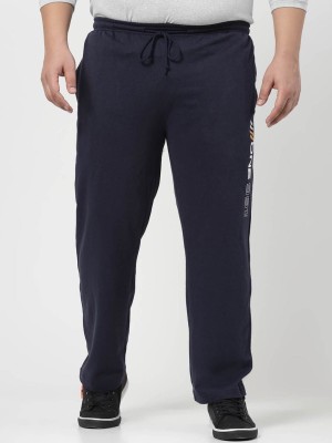 PLUSS Solid Men Blue Track Pants