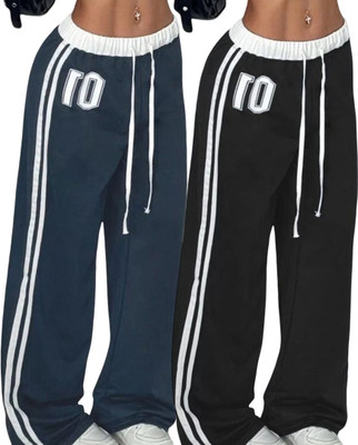 zazbi Striped Women Multicolor Track Pants
