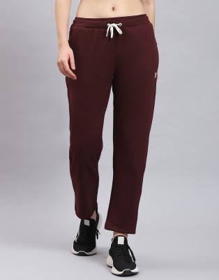 Rock.it Solid Women Maroon Track Pants