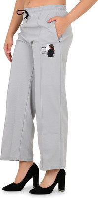 Romaan Fashion Solid Women Grey Track Pants