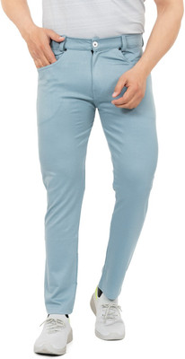 GEE 5 Solid Men Light Blue Track Pants
