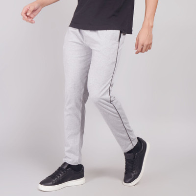 WILD CAMO Solid Men White Track Pants