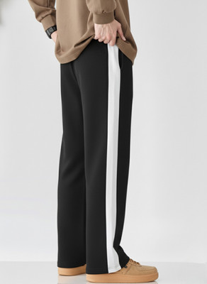 Dockstreet Striped Men Black Track Pants